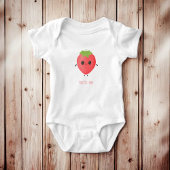Personalisierte Erdbeere Name Niedlich Baby Outfit Baby Strampler