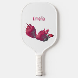 Personalisierte Erdbeere Pickleball Schläger