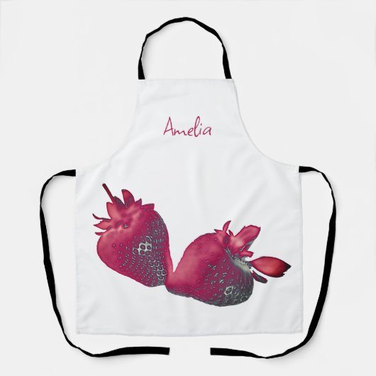 Personalisierte Erdbeere Schürze (Vorderseite)