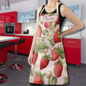 Personalisierte Erdbeere Schürze Vintag Fruchtdesi
