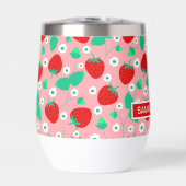 Personalisierte Erdbeere und Daisy-Blume Niedlich (Vorderseite)