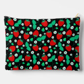 Personalisierte Erdbeere und Daisy-Blume Zubehörtasche (Rückseite)