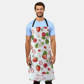 Personalisierte Erdbeere und Kapsel Pharmacy Schürze (Getragen)