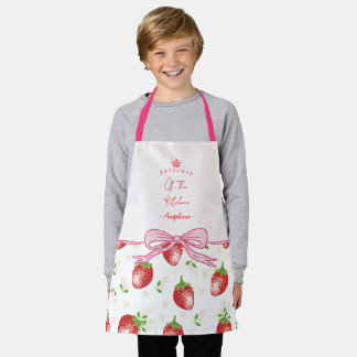Personalisierte Erdbeeren-Kinderschürze / Tochter Schürze