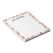 Personalisierte Erdbeeren Notepad Notizblock (angewinkelt)