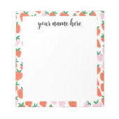 Personalisierte Erdbeeren Notepad Notizblock (Vorderseite)