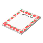 Personalisierte Erdbeeren Notepad Notizblock (Rotiert)