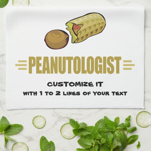 Personalisierte Erdnuss Küchentuch (Gefaltet)