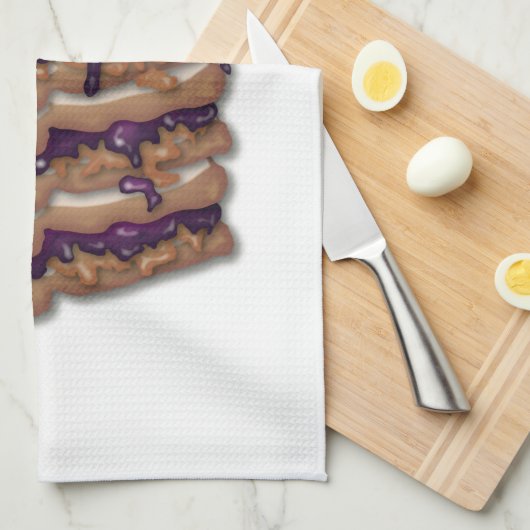 Personalisierte Erdnussbutter-und Gelee-Sandwiche Handtuch (Viertel Falte)