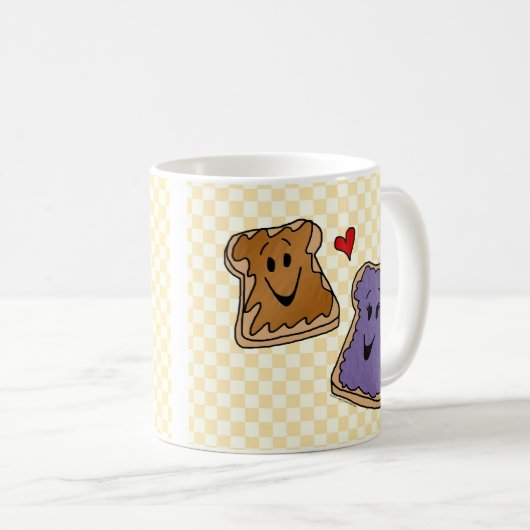 Personalisierte Erdnussbutter und Kaffeetasse (VorderseiteRechts)