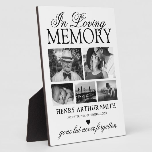 Personalisierte Erinnerung 5 Foto Fotoplatte (Seite)