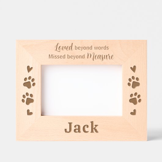 Personalisierte Erinnerung an das Hundegepäck Geätzte Rahmen (Vorderseite)