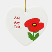 Personalisierte Erinnerung an die Poppies-Gestaltu Keramik Ornament (Hinten)