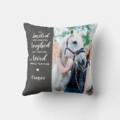 Personalisierte Erinnerung an Haustiere 2 Foto Kissen (Rückseite)