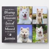 Personalisierte Erinnerung an Hunde 4 Foto Fotoplatte (Vorderseite)