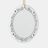 Personalisierte Erinnerung an Hunde-Foto Keramik Ornament (Rechts)