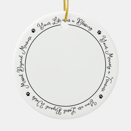 Personalisierte Erinnerung an Hunde-Foto Keramik Ornament (Vorne)