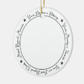 Personalisierte Erinnerung an Hunde-Foto Keramik Ornament (Links)