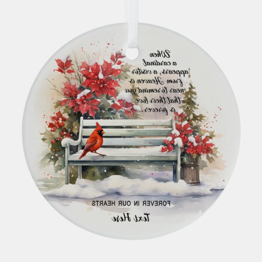 Personalisierte Erinnerung Ornament Aus Glas (Rückseite)