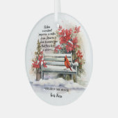 Personalisierte Erinnerung Ornament Aus Glas (Vorderseite links)