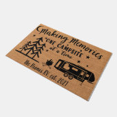 Personalisierte Erinnerungen Campingplatz Doormat Fußmatte (Schrägansicht)