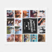 Personalisierte Erinnerungen FotoCollage Fleecedecke (Vorderseite (Horizontal))