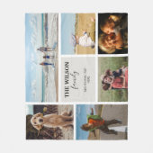 Personalisierte Erinnerungen für 6 Fotos Fleecedecke (Vorderseite)