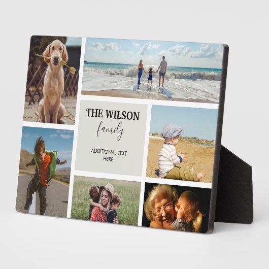 Personalisierte Erinnerungen für 6 Fotos Fotoplatte (Seite)