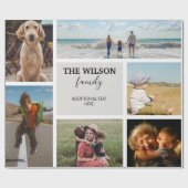 Personalisierte Erinnerungen für 6 Fotos Geschenkpapier (Flach)