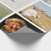 Personalisierte Erinnerungen für 6 Fotos Geschenkpapier (Ecke)