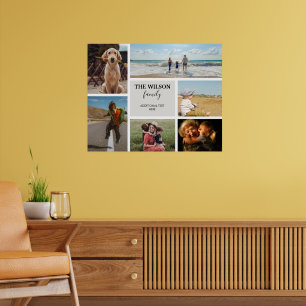 Personalisierte Erinnerungen für 6 Fotos Poster