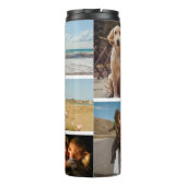 Personalisierte Erinnerungen für 6 Fotos Thermosbecher (Rückseite)