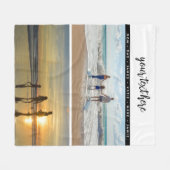 Personalisierte Erinnerungen für Lieben mit 2 Foto Fleecedecke (Vorderseite (Horizontal))