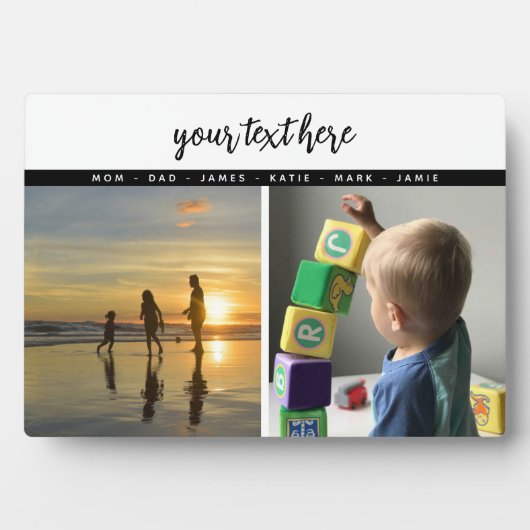 Personalisierte Erinnerungen für Lieben mit 2 Foto Fotoplatte (Vorderseite)