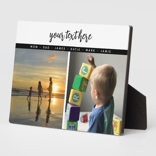 Personalisierte Erinnerungen für Lieben mit 2 Foto Fotoplatte (Seite)