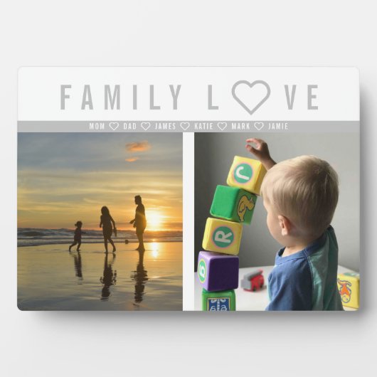 Personalisierte Erinnerungen für Lieben mit 2 Foto Fotoplatte (Vorderseite)