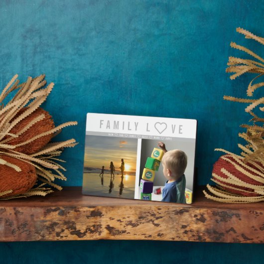 Personalisierte Erinnerungen für Lieben mit 2 Foto Fotoplatte (Seite)