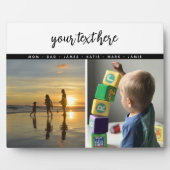 Personalisierte Erinnerungen für Lieben mit 2 Foto Fotoplatte (Vorderseite)