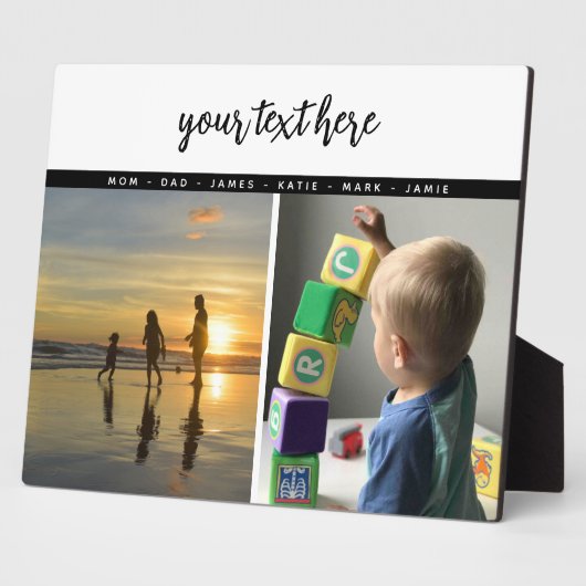 Personalisierte Erinnerungen für Lieben mit 2 Foto Fotoplatte (Seite)