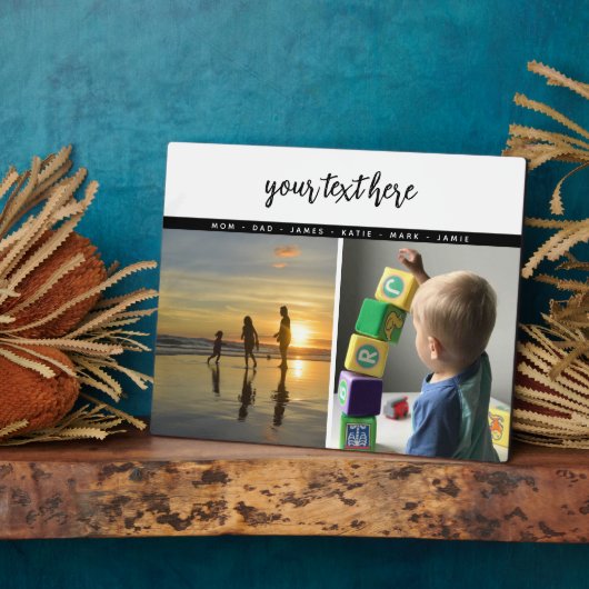 Personalisierte Erinnerungen für Lieben mit 2 Foto Fotoplatte (Seite)