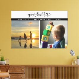 Personalisierte Erinnerungen für Lieben mit 2 Foto Leinwanddruck