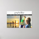Personalisierte Erinnerungen für Lieben mit 2 Foto Leinwanddruck (Vorderseite)