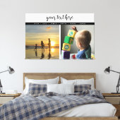 Personalisierte Erinnerungen für Lieben mit 2 Foto Leinwanddruck (Insitu (Schlafzimmer))