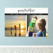 Personalisierte Erinnerungen für Lieben mit 2 Foto Leinwanddruck (Insitu (Holzboden))