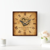 Personalisierte Erinnerungsgeschenke für den Verlu Quadratische Wanduhr (Zuhause)