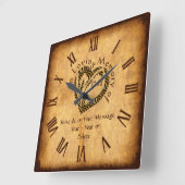 Personalisierte Erinnerungsgeschenke für den Verlu Quadratische Wanduhr (Winkel)