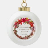 Personalisierte Erinnerungsgeschenke | in Keramik Kugel-Ornament (Vorderseite)