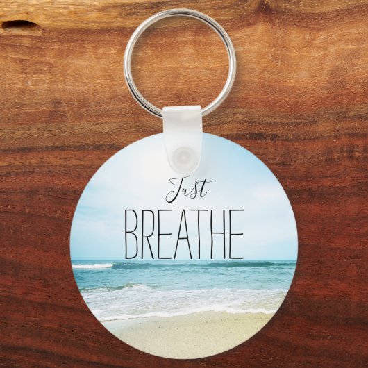 Personalisierte Ermutigung nur am Strand Schlüsselanhänger (Vorderseite)