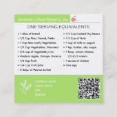 Personalisierte Ernährung Gecoacht Visitenkarten Quadratische Visitenkarte (Rückseite)