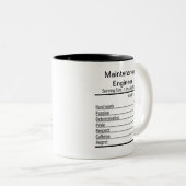 Personalisierte Ernährungsdaten des Wartungsperson Zweifarbige Tasse (VorderseiteRechts)